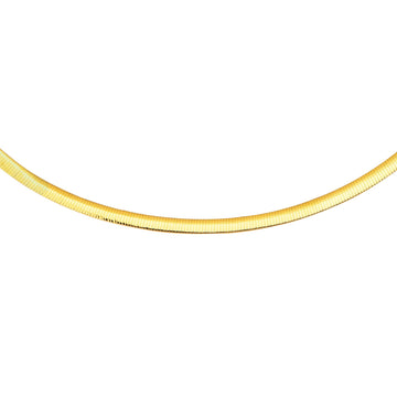 14K & Sterling Silver 16 Reversible Omega Basic Chain